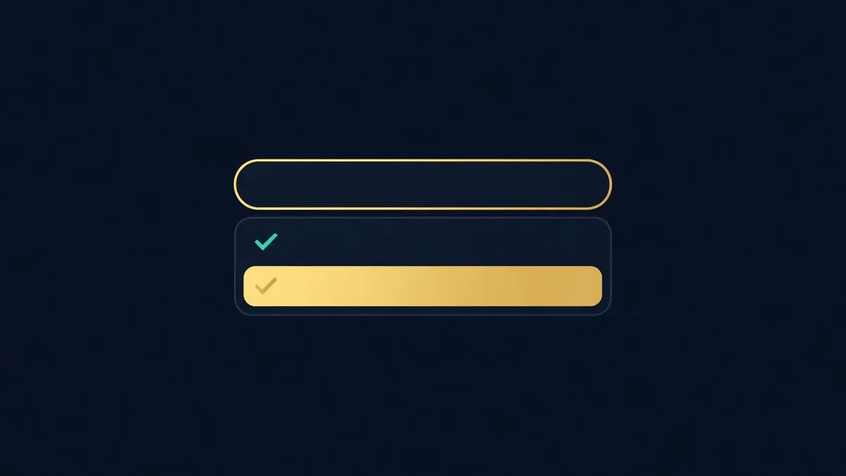 Search dropdown with one highlighted token row and a checkmark