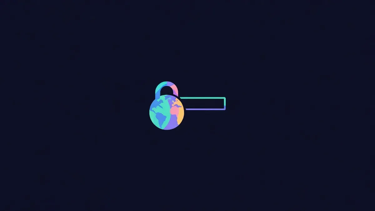Globe shaped padlock attached to a website address bar