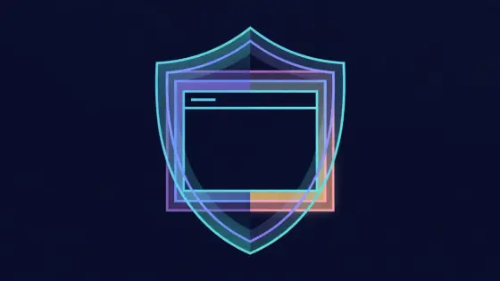 Browser window protected by layered transparent shields
