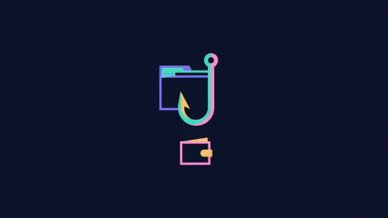 Fishing hook shaped like a website window above a wallet
