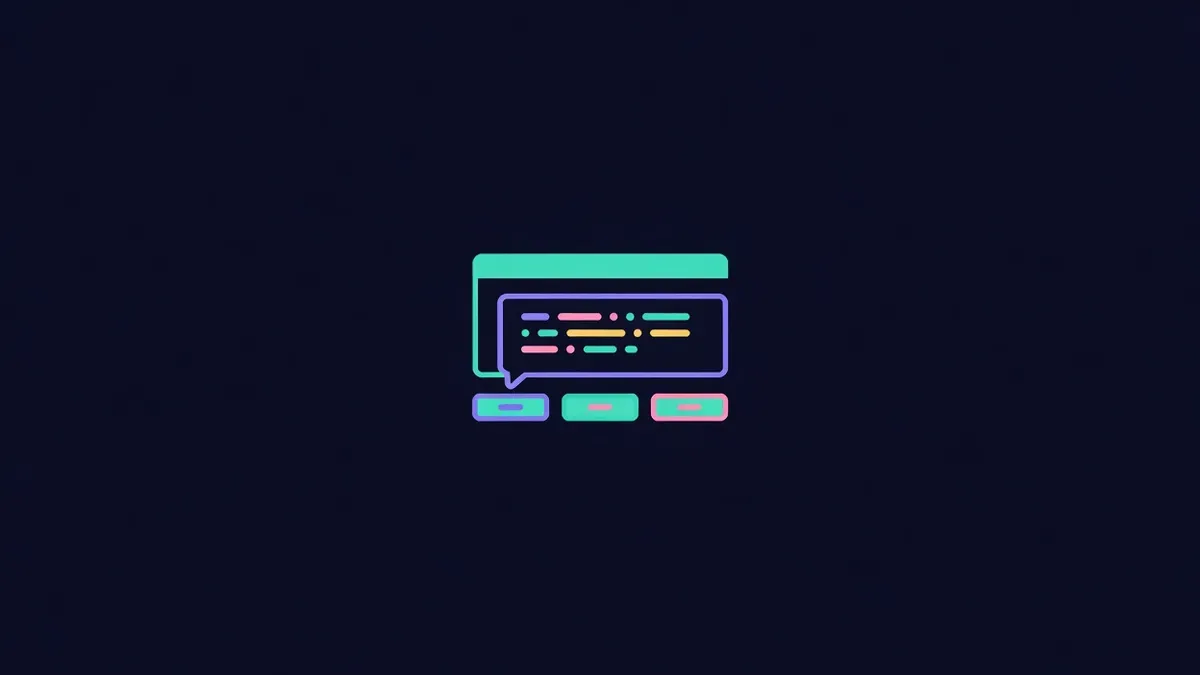 Chat window with a friendly message and three link buttons